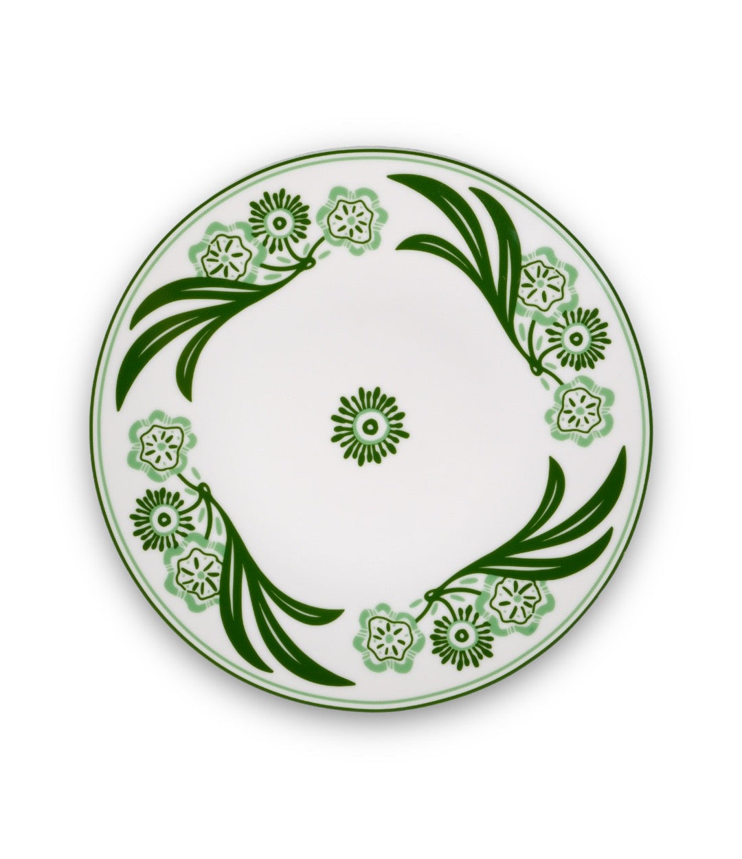 Emerald Rosemary Porcelain Plate