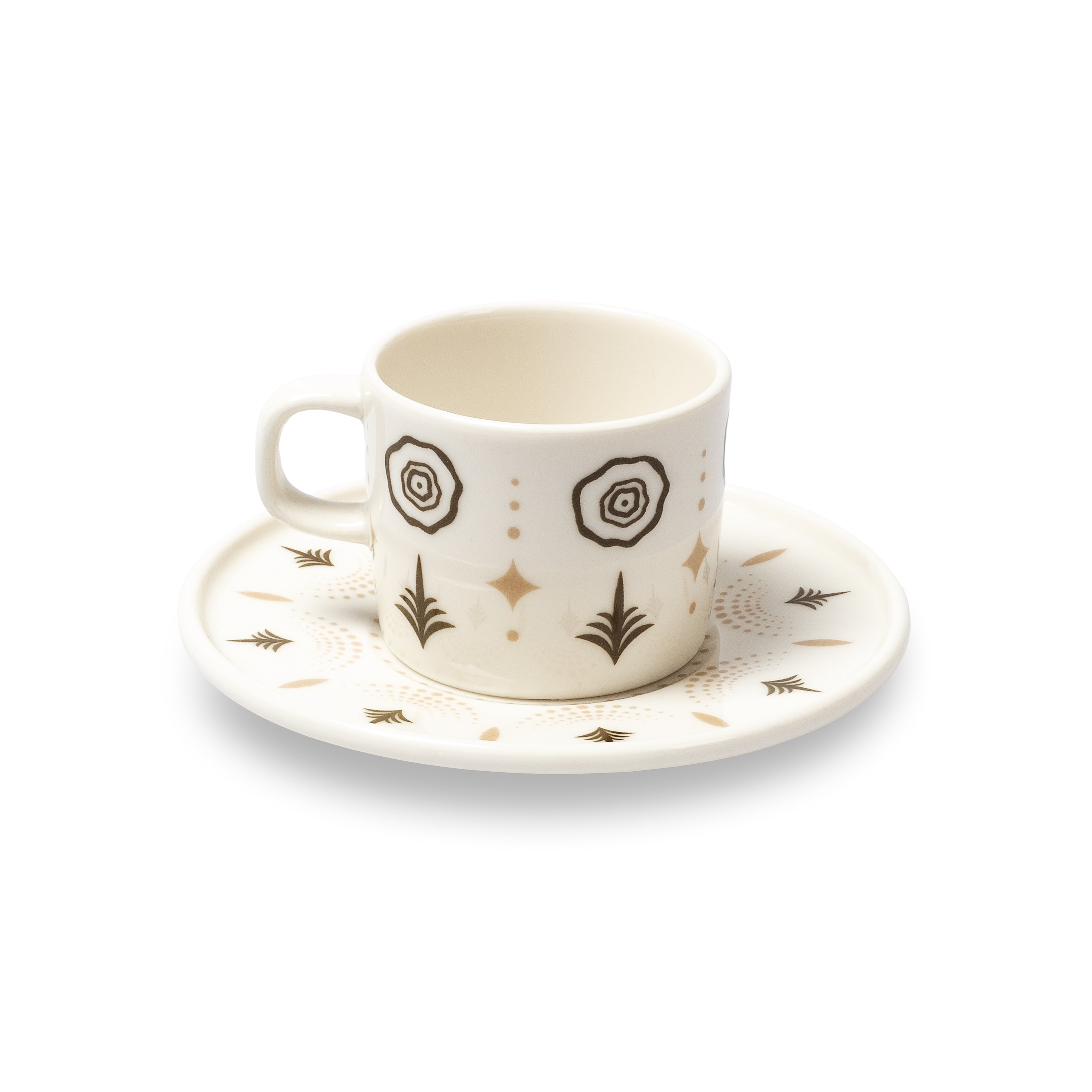 Sandy Porcelain Coffee Cups (set of 2)
